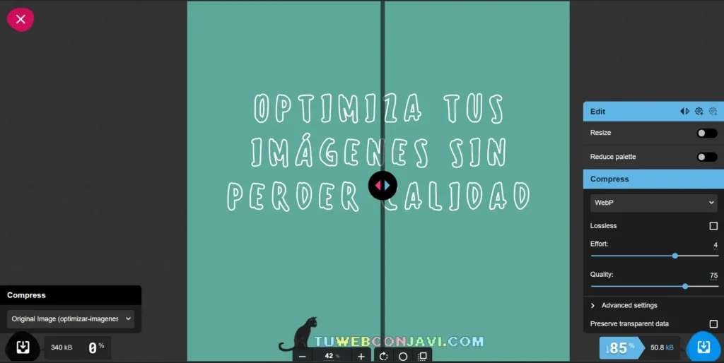 Optimizar imágenes web