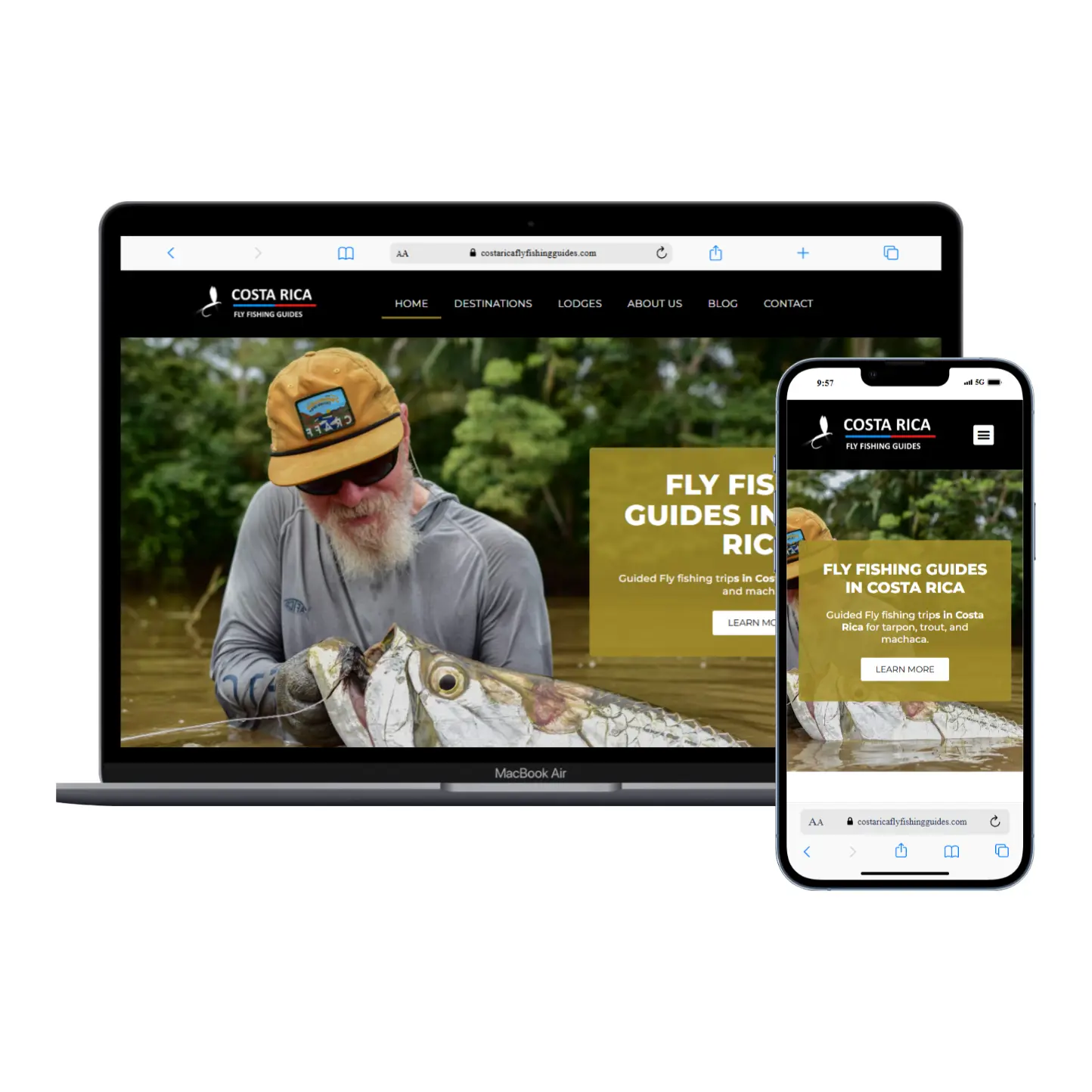 Diseño web para negocios de pesca