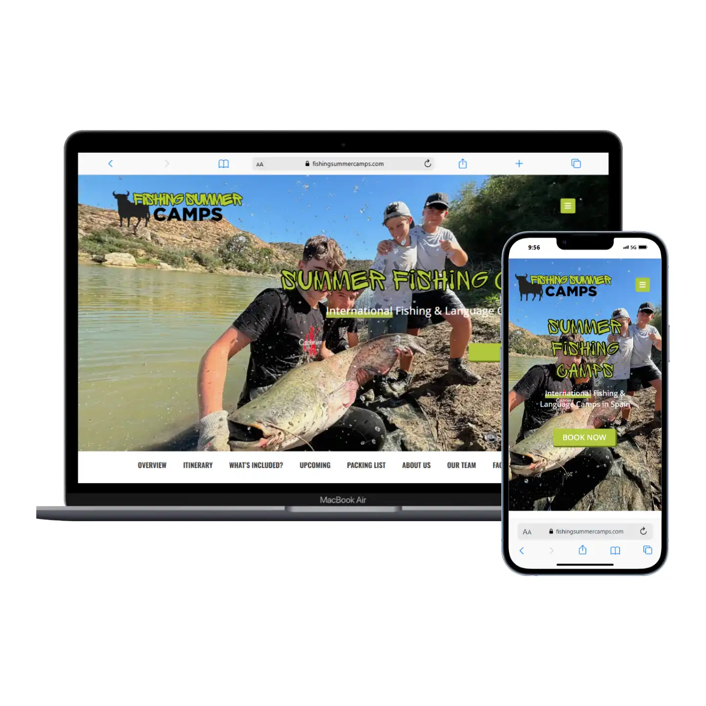 Diseño web para negocios de pesca