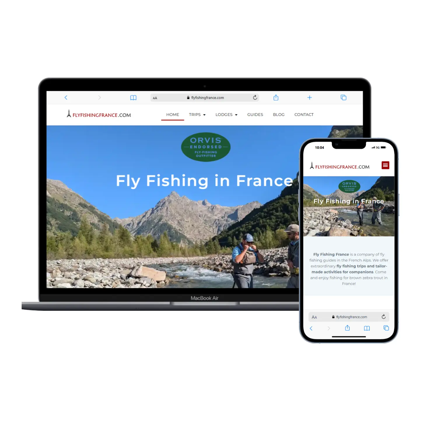 Diseño web para negocios de pesca