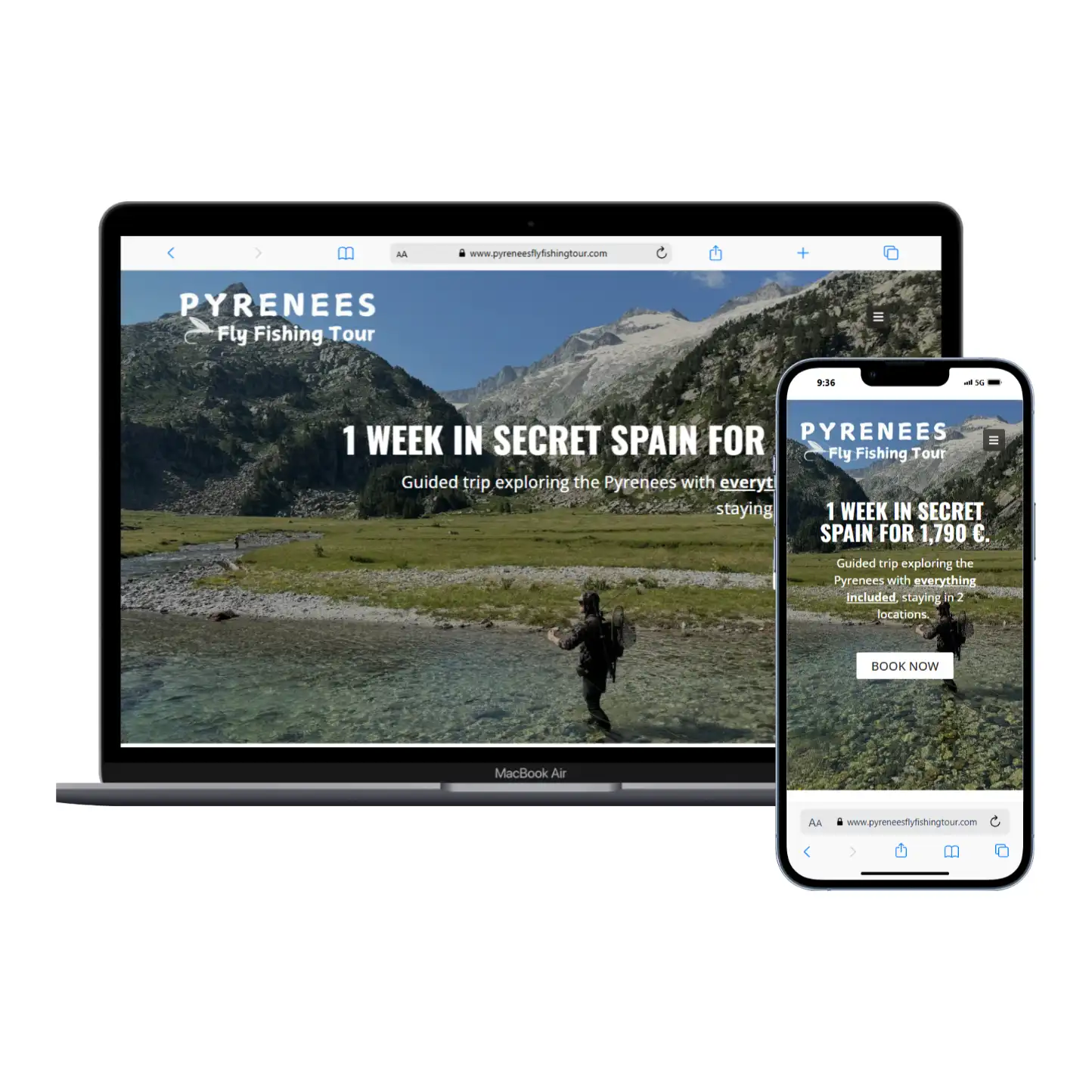 Diseño web para negocios de pesca