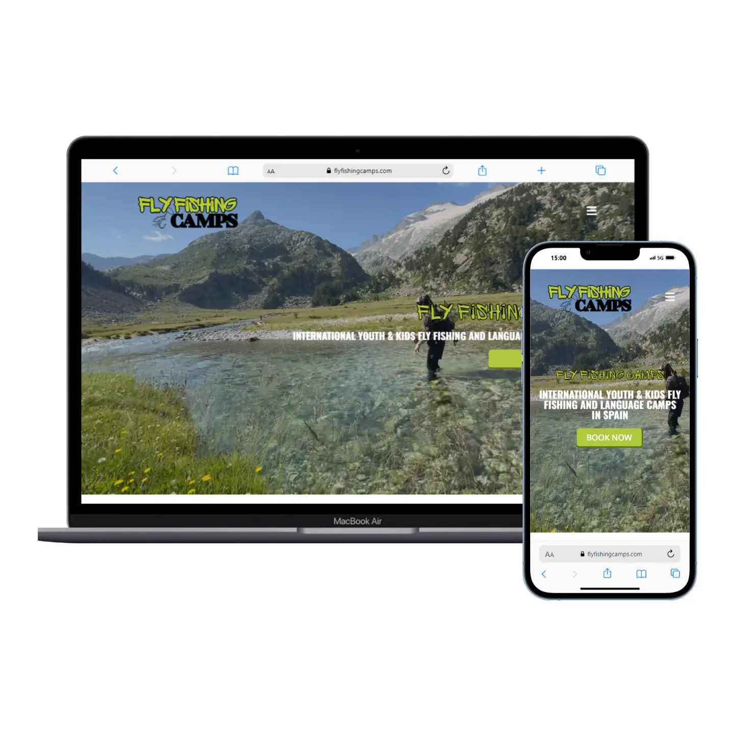 Diseño web para negocios de pesca