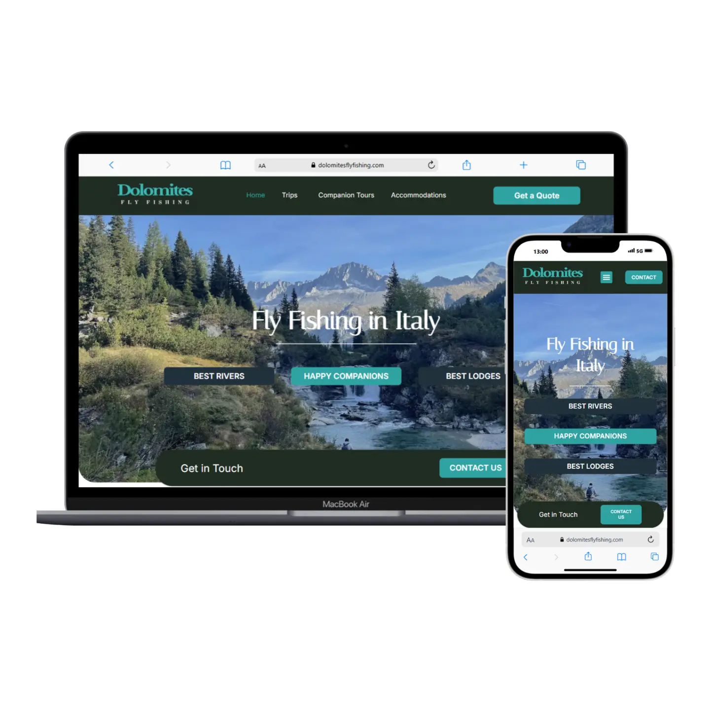 Diseño web para negocios de pesca