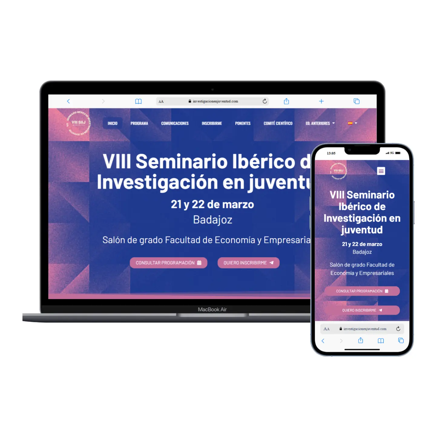Diseño web para eventos y seminarios