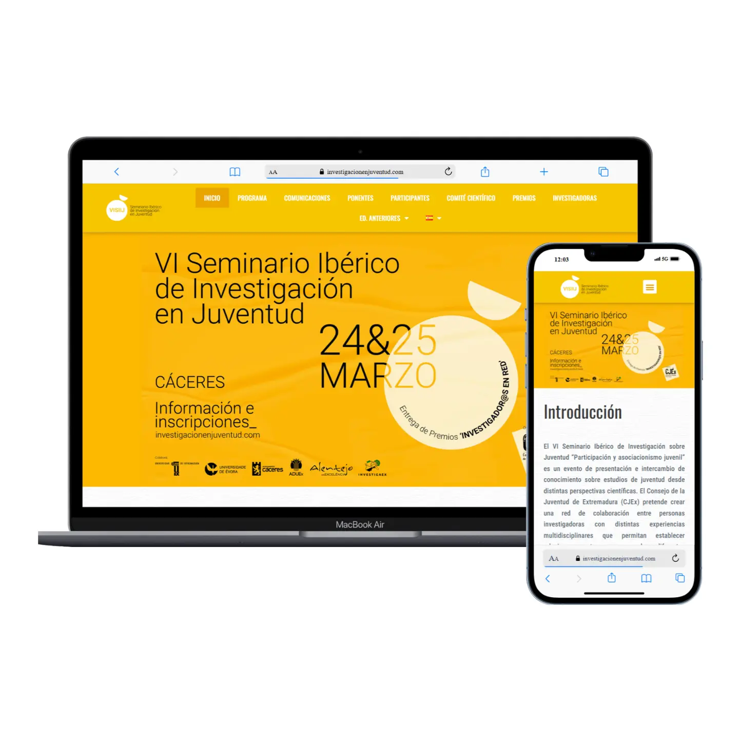 Diseño web para eventos y seminarios