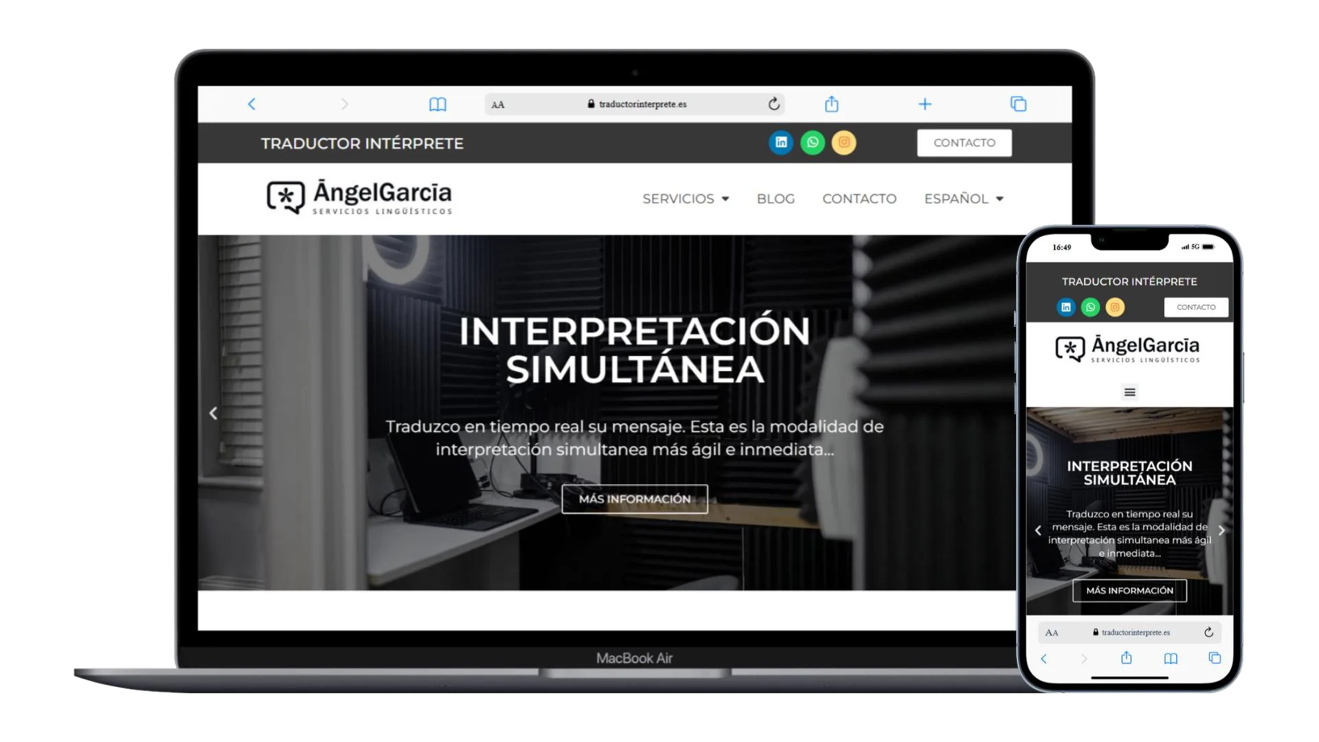 Diseño web de servicios lingüísticos